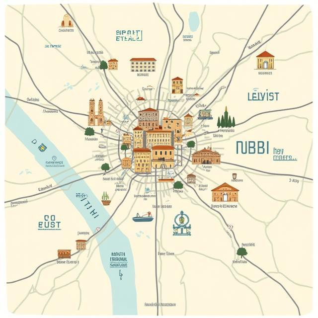 Mappa di Firenze, Italia
